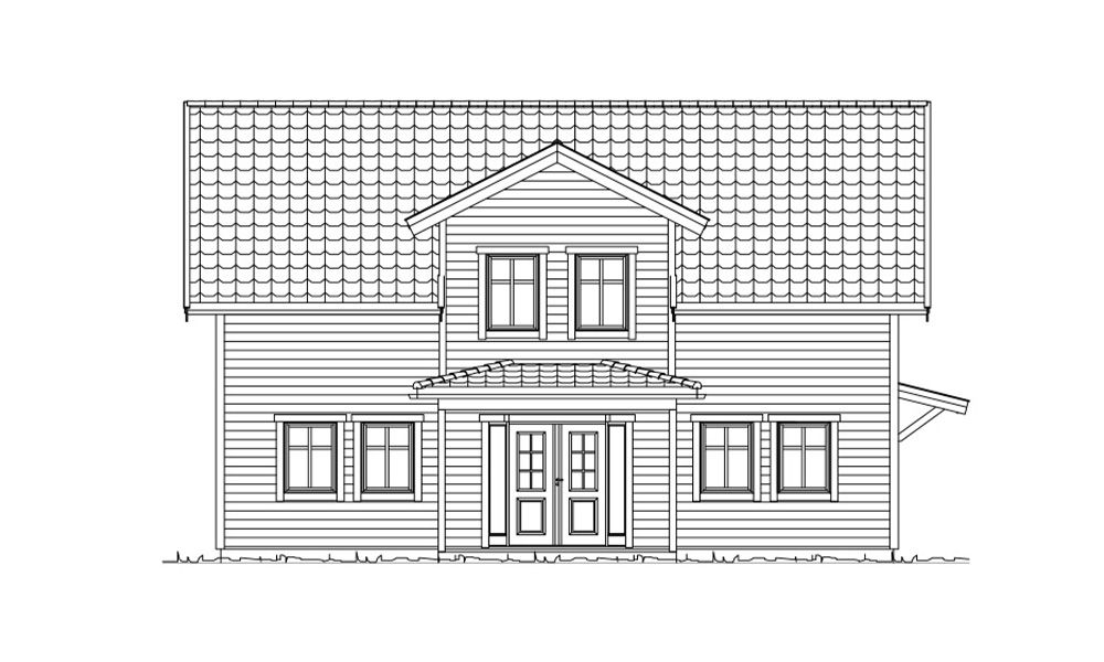 Husmodellen Domherren Alt.2 från Dala Trähus
