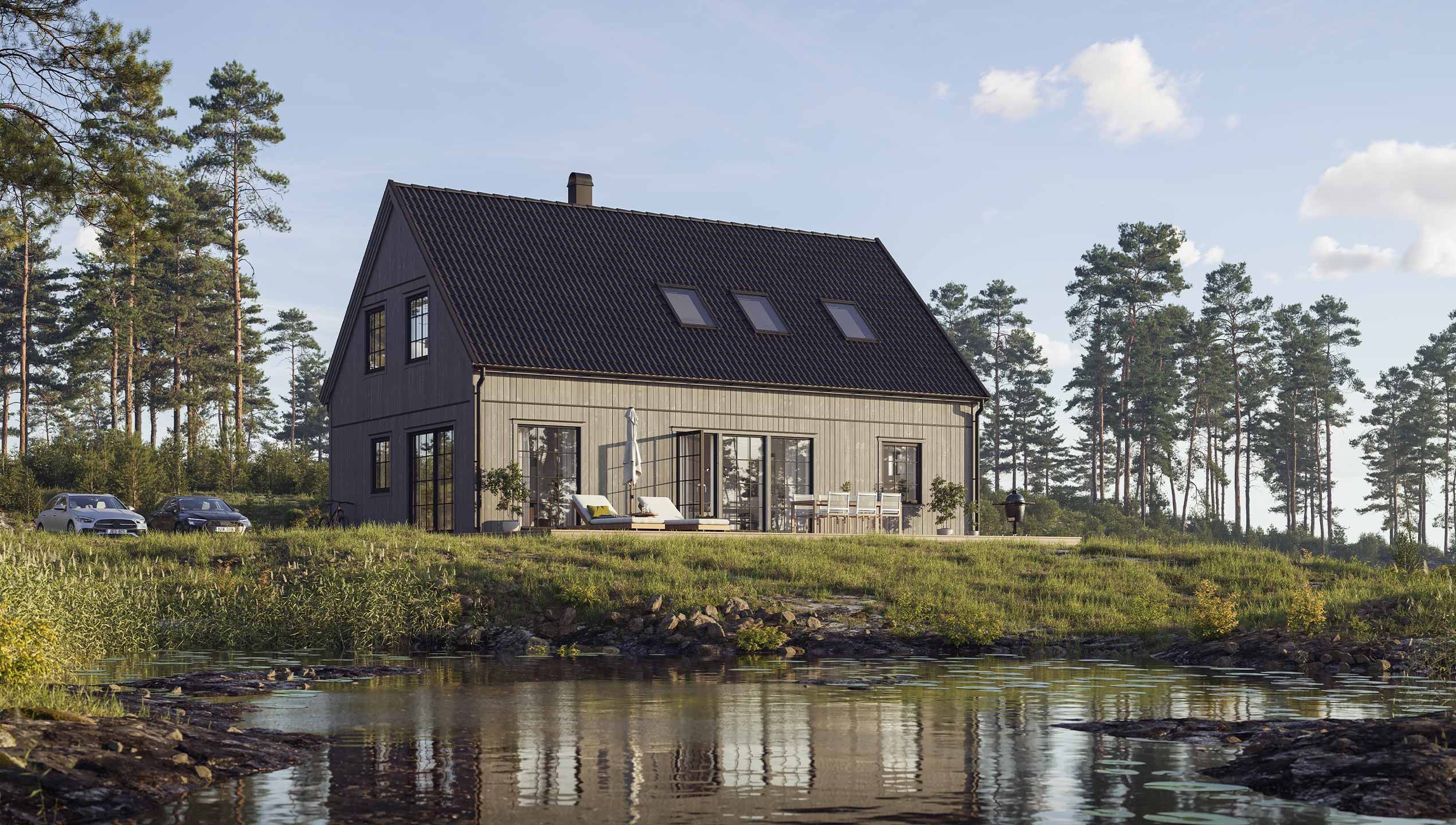 Husmodellen Fladen 148L från Västkuststugan