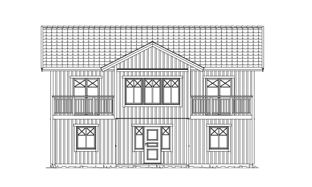 Husmodellen Kastanjen från Dala Trähus