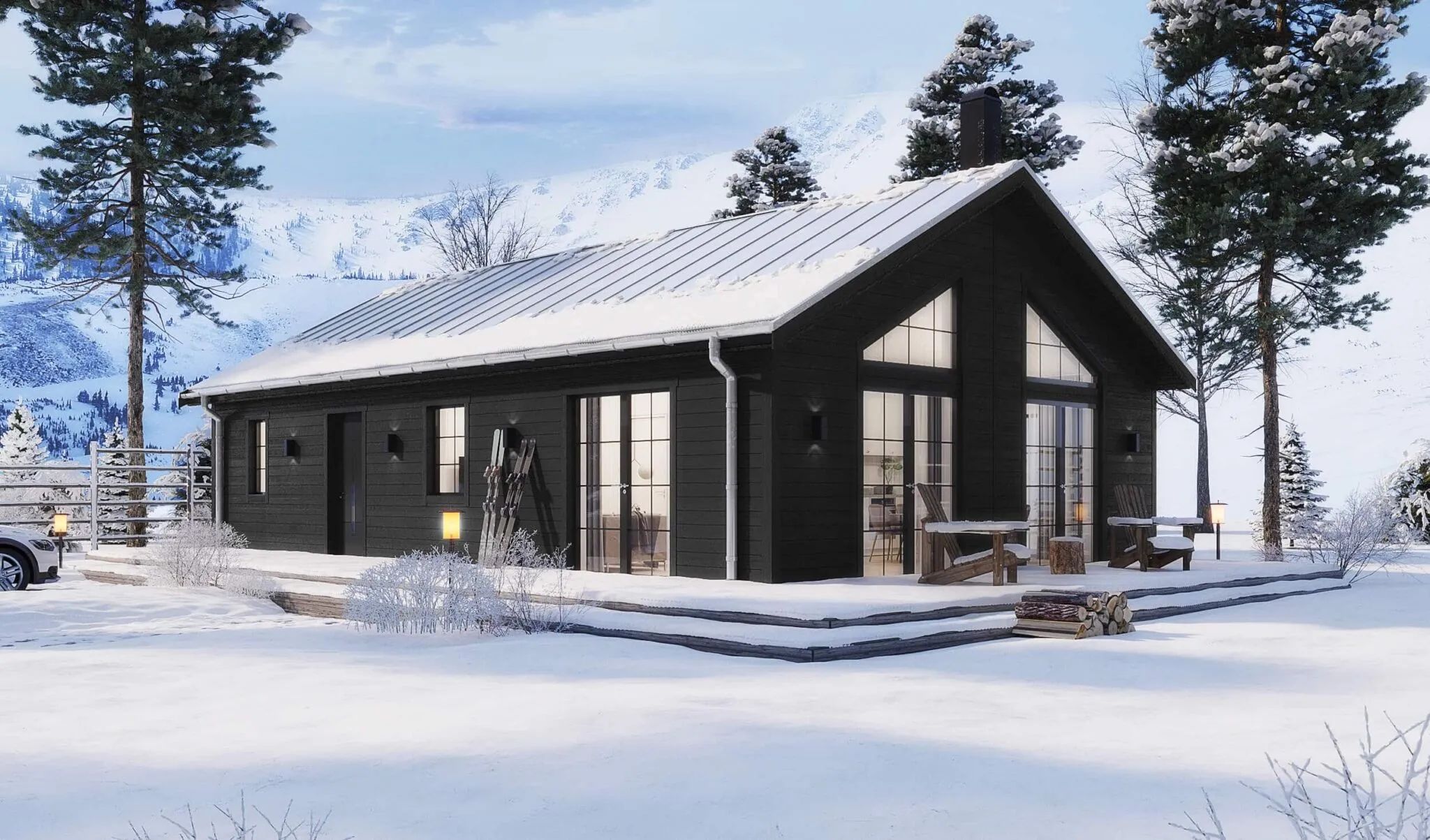 Husmodellen Klassisk K3.95 Fjäll från Husverket